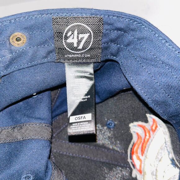 47 Brand NFL Denver Broncos Adjustable Hat Navy OSFA Sports Football Athlete - Picture 6 of 8